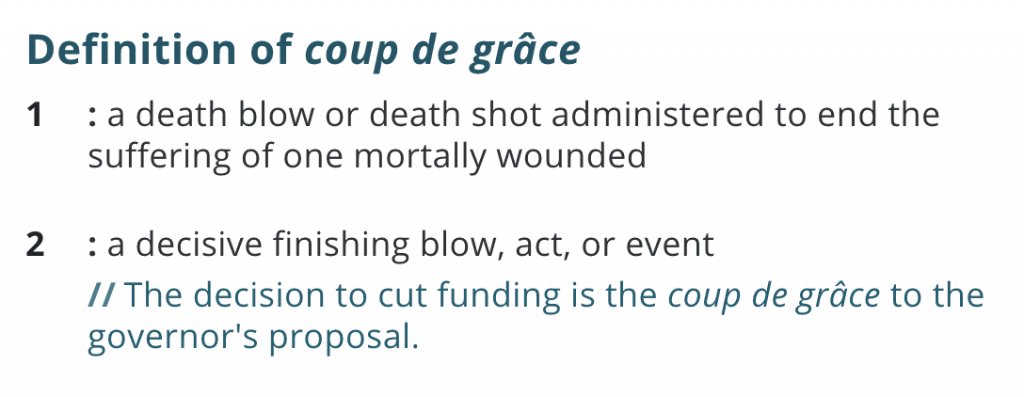 coup d grace of divorce