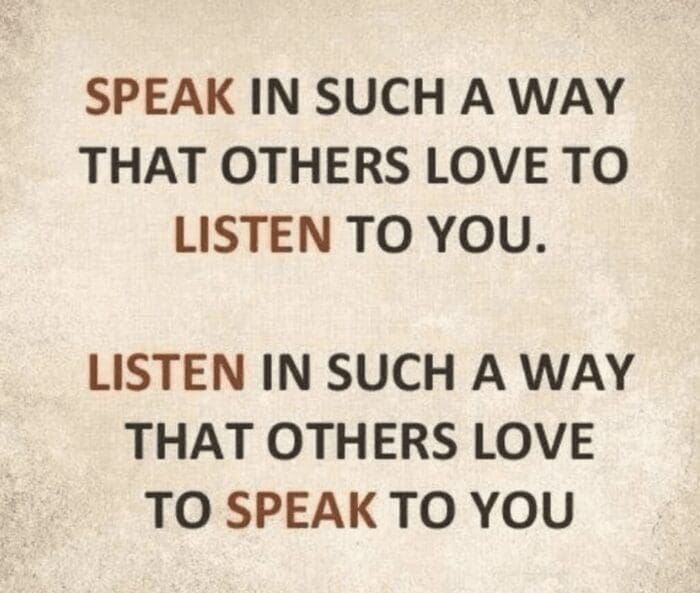 listen before speaking