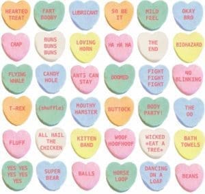 candy hearts by ai