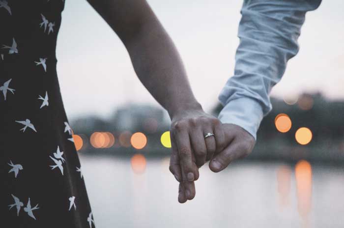 holding hands