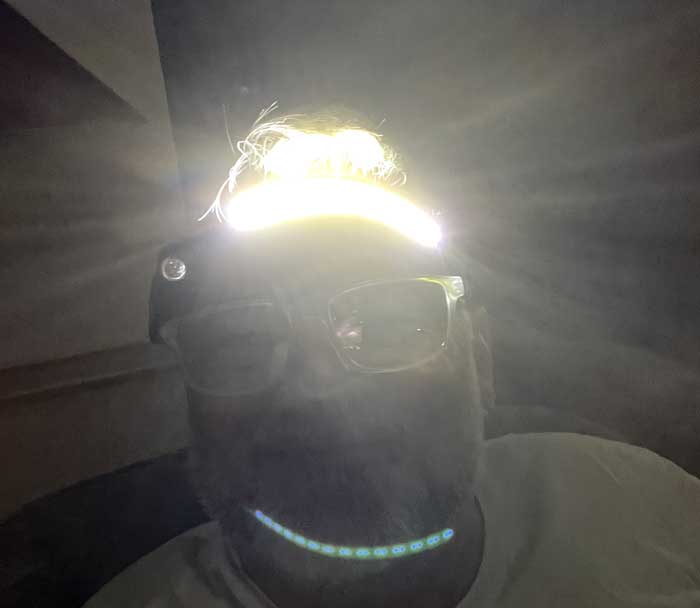 dad with the headlight
