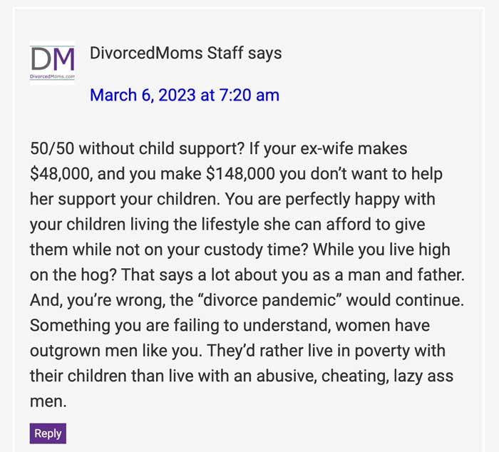 divorced moms hates divorced dads