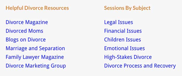 divorce resources from divorce school